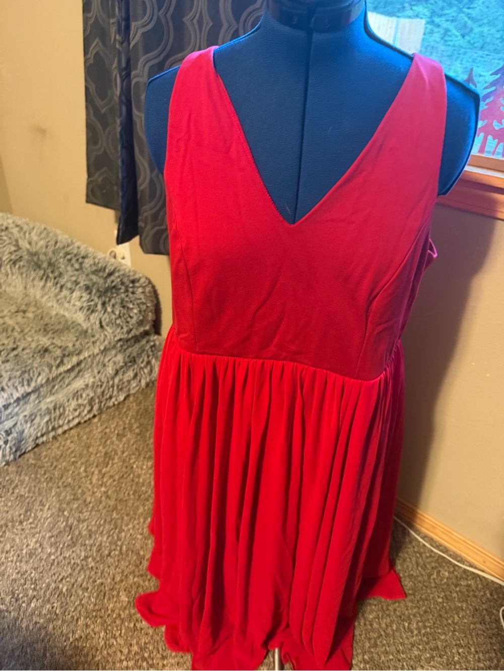 Torrid Red V-Neck Sleeveless Women's Dress